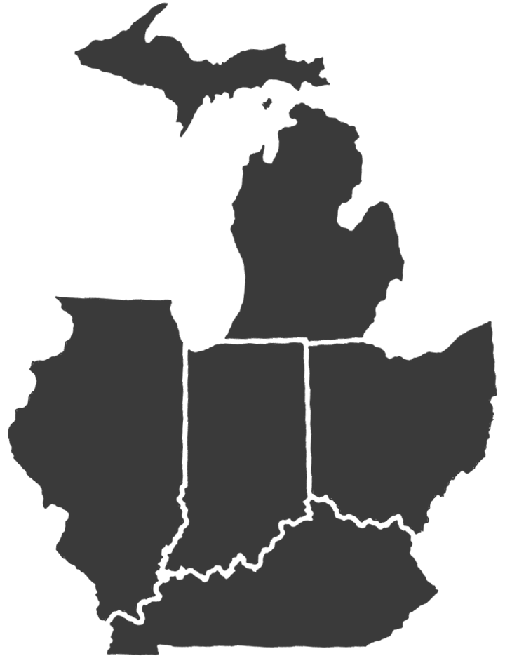 Map of the midwest
